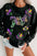 MARDI GRAS sequin round neck sweatshirt with festive design.