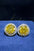 4 Carat Moissanite 925 Sterling Silver Earrings with yellow stones on blue background.