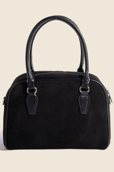 Fame Faux Leather Handle Boxy Handbag