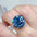 10 Carat 925 Sterling Silver Moissanite Ring with brilliant sparkle.