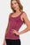 Zenana Ribbed Scoop Neck Tank in red, featuring ribbed texture and flattering scoop neck design.