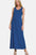 Zenana Scoop Neck Wide Strap Tank Dress in blue, featuring a flattering, timeless silhouette with wide straps.