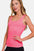 Zenana Ribbed Scoop Neck Tank in pink worn by a model.