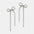 Stainless steel bow bar earrings, silver-plated, elegant design