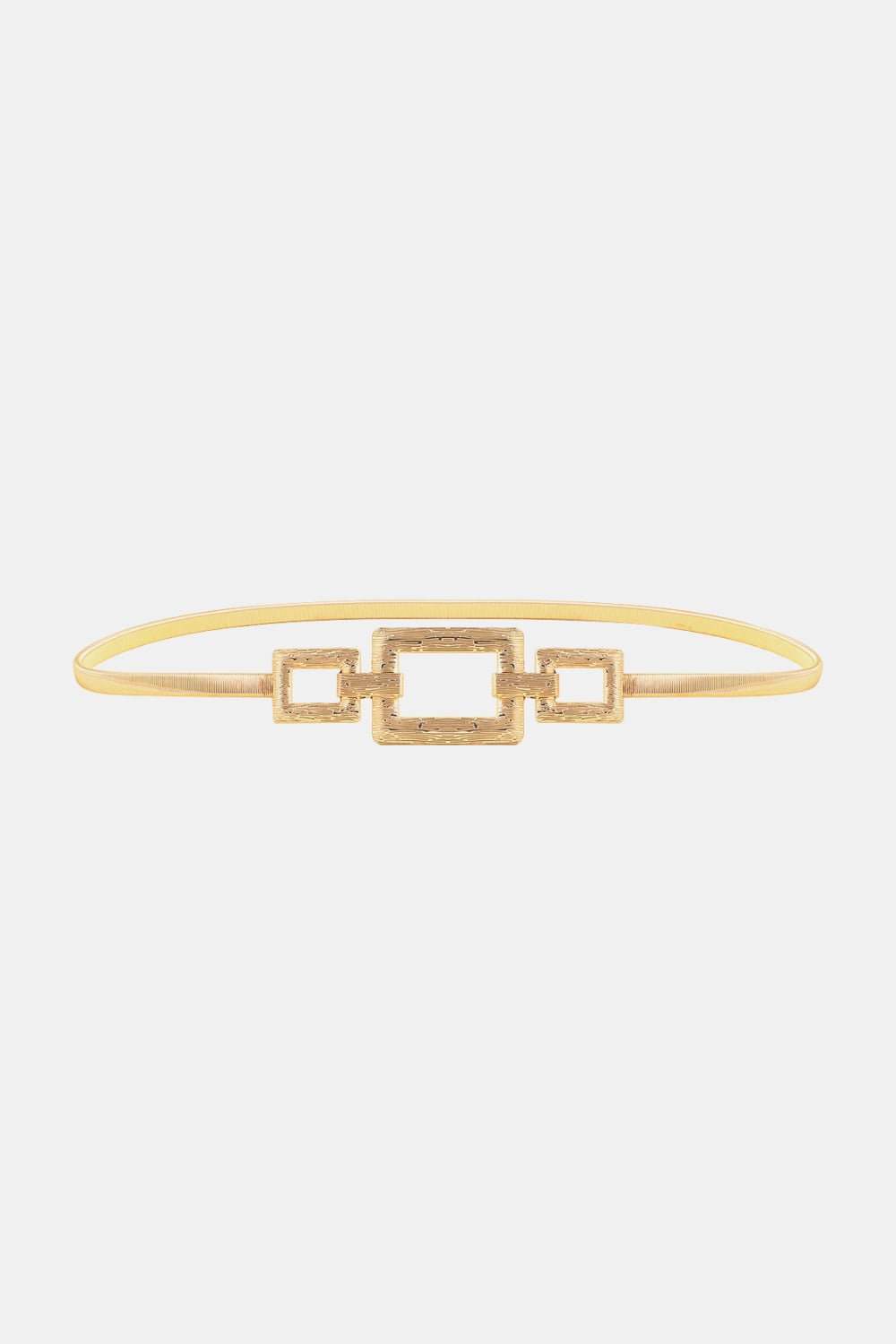 Square Shape Zinc Alloy Buckle Iron Belt