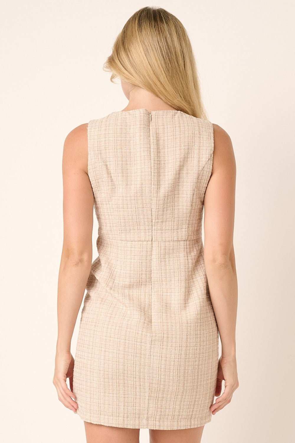 Mittoshop Tweed Sleeveless Mini Dress