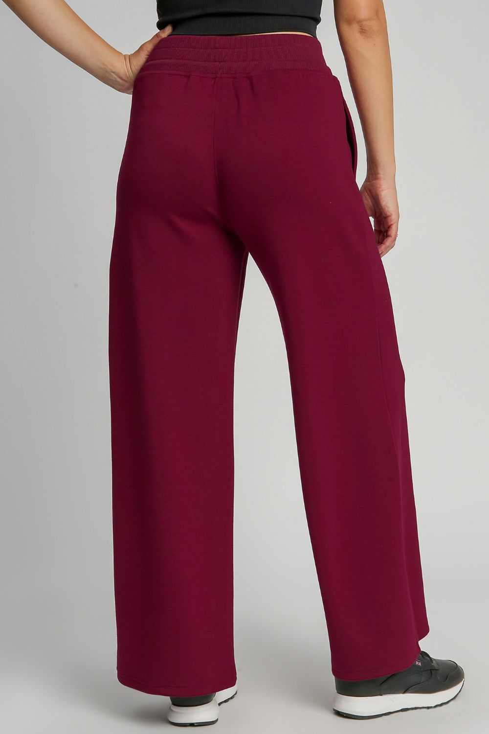 Umgee Full Size Drawstring Wide Leg Pants with Pockets