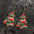 Christmas Tree PU Leather Earrings