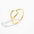 925 Sterling Silver Inlaid Zircon Open Ring with 18K Gold Plating