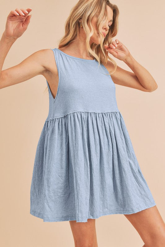 Aemi + Co Round Neck Mini Tank Dress