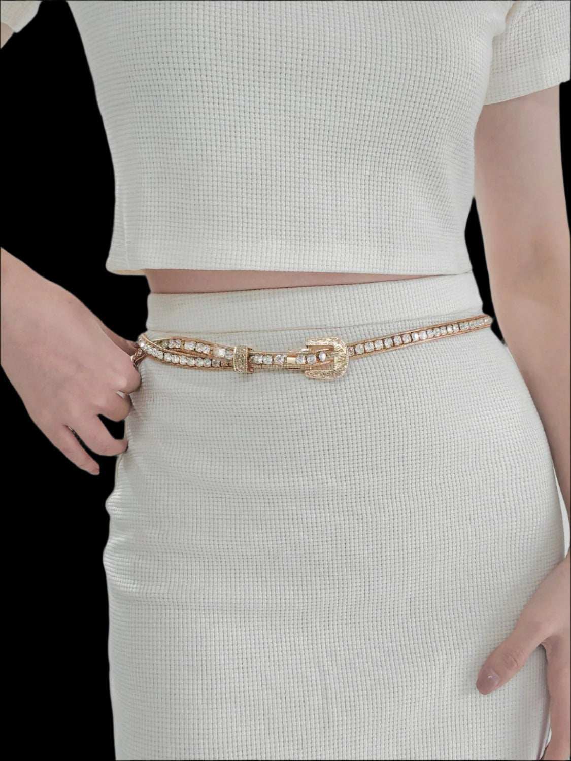 Rhinestone Metal Belt