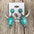 Artificial Turquoise Alloy Cow Head Earrings