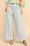 Davi & Dani drawstring hem wide leg mid rise jeans, slightly stretchy, 100% cotton.