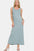 Zenana Scoop Neck Wide Strap Tank Dress in light blue, featuring a feminine scoop neckline and comfortable wide straps.