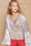 Lace Detail V-Neck Flare Sleeve Blouse with feminine lace accents and romantic flare sleeves.