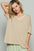 V-Neck Half Sleeve T-Shirt, beige, casual fit.