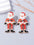 Alloy Rhinestone Santa Earrings with festive design and bright colors.