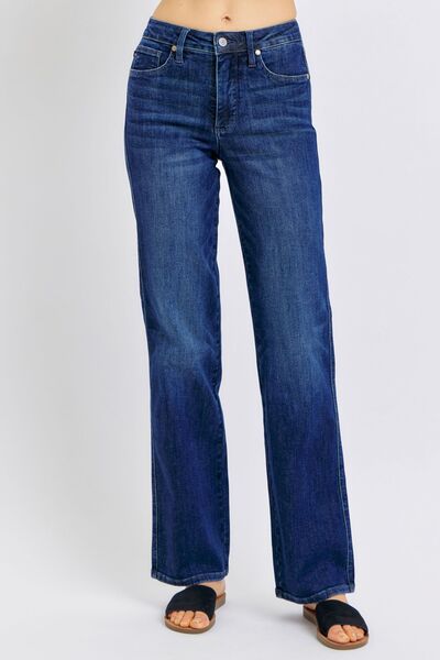 Judy Blue Full Size Tummy Control Straight Jeans Plus Size