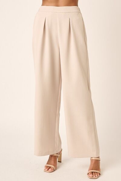 Mittoshop Inverted Pleat Detail Wide Leg Pants