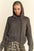 Davi & Dani drop shoulder long sleeve hooded sweater in dark gray.