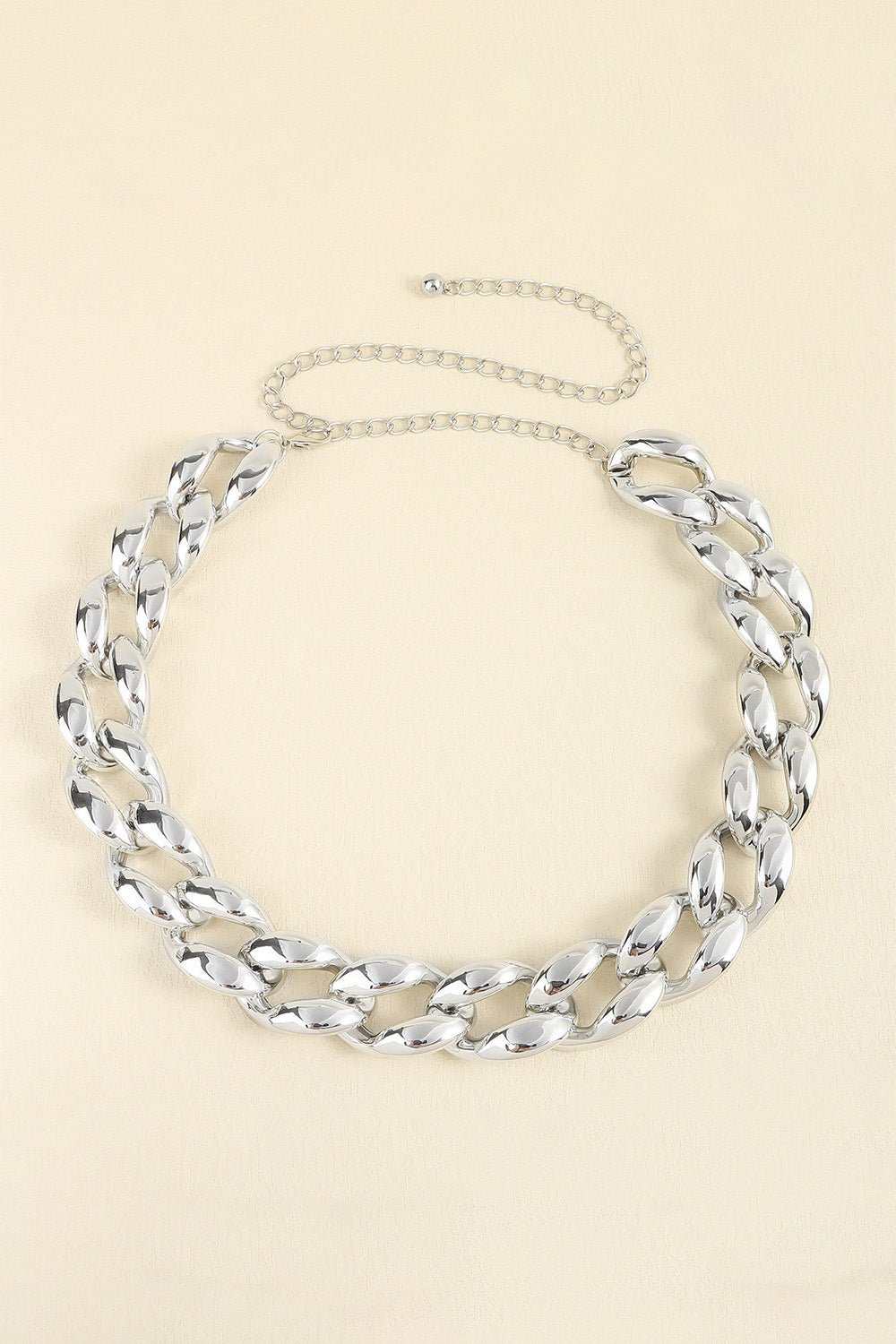 1.2" Width Acrylic Curb Chain Belt