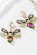 Natural Stone Bee Dangle EarringsMyMooiaTrendsiPieces: 1-pair
Material: Alloy, Natural stone
Care instructions: Avoid wearing during exercise, as sweat will react with the jewelry to produce silver chloride and cNatural Stone Bee Dangle Earrings