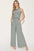 Basic Bae full size ribbed tank and wide leg pants set, pocketed, moderate stretch, polyester blend.