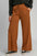 Umgee drawstring wide leg pants with pockets, brown, comfortable and stylish design.