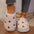 Heart Round Toe Flat Slippers with red heart design, elastomer and polyester material.