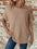 Asymmetrical neck short sleeve t-shirt with basic style and slightly stretchy fabric.