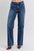 Judy Blue full size raw hem mid rise jeans with frayed edges and moderate stretch.