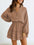 Ruffled Notched Balloon Sleeve Mini DressMyMooiaTrendsiFeatures: Buttoned, Ruffled
Sheer: Opaque
Stretch: Slightly stretchy
Body: Not lined
Material composition: 100% polyester
Care instructions: Machine wash cold. TumblRuffled Notched Balloon Sleeve Mini Dress