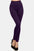 Yelete seamless high waist fleece leggings in purple, offering tummy control and cozy insulation.