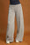 Umgee elastic waist wide leg pants, ribbed polyester, stylish and comfortable fit.