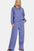 Zenana Round Neck Raglan Sleeve Top and Elastic Waist Pants Set in purple, featuring casual style and comfort.