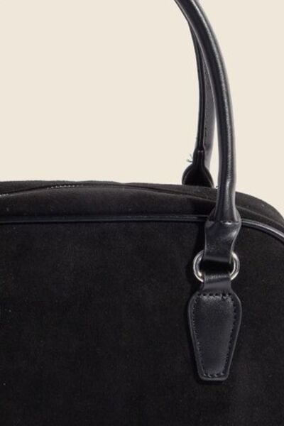 Fame Faux Leather Handle Boxy Handbag