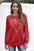 Heart round neck long sleeve sweatshirt in red with front heart design.