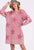 SAGE + FIG Washed Star Print Round Neck Dress, pink, long sleeves, casual style.