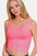 Zenana Washed Ribbed Scoop Neck Wide Strap Tank in pink, featuring soft ribbed fabric, scoop neckline, and wide straps.