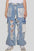 POL Crochet Patch Distressed Washed Jeans with crochet detailing and distressed design.